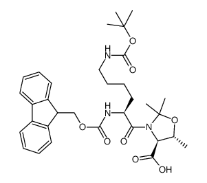 (4S,5R)-3-[(2S)-6-[[叔丁氧羰基]氨基]-2-[[芴甲氧羰基]氨基]-1-氧代己基]-2,2,5-三甲基-4-恶唑烷羧酸图片