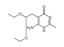 6-amino-5-(2,2-diethoxy-ethyl)-2-Methyl-3H-pyrimidin-4-one结构式