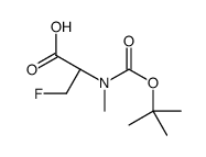 (2S)-3-fluoro-2-[methyl-[(2-methylpropan-2-yl)oxycarbonyl]amino]propanoic acid Structure