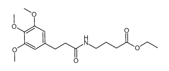 ethyl 4-((3-(3,4,5-trimethoxyphenyl)propanoyl)amino)butanoate结构式