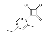 3-chloro-4-(4-methoxy-2-methylphenyl)cyclobut-3-ene-1,2-dione Structure