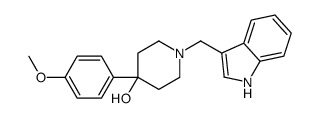 1-(1H-indol-3-ylmethyl)-4-(4-methoxyphenyl)piperidin-4-ol结构式