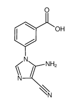 3-(5-amino-4-cyano-1H-imidazol-1-yl) benzoic acid Structure