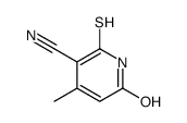 4-methyl-6-oxo-2-sulfanyl-1H-pyridine-3-carbonitrile Structure