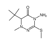 1-Methyl-3-methylthio-4-amino-6-t-butyl-1,6-dihydro-1,2,4-triazin-5(4H)-one结构式