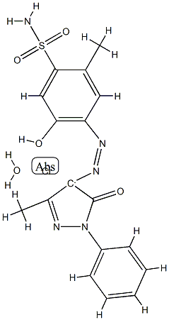 [4-[(4,5-dihydro-3-methyl-5-oxo-1-phenyl-1H-pyrazol-4-yl)azo]-5-hydroxy-2-methylbenzene-1-sulphonamidato(2-)]hydroxychromium结构式