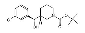 (R)-3-((R)-(3-氯苯基)(羟基)甲基)哌啶-1-甲酸叔丁酯结构式