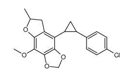 8-[2-(4-chlorophenyl)cyclopropyl]-4-methoxy-6-methyl-6,7-dihydrofuro[2,3-f][1,3]benzodioxole Structure
