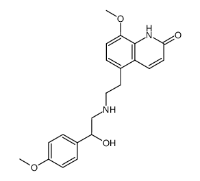 5-<2-<<2-(4-methoxyphenyl)-2-hydroxyethyl>amino>ethyl>-8-methoxycarbostyril结构式