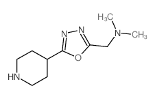 N,N-Dimethyl-1-(5-(piperidin-4-yl)-1,3,4-oxadiazol-2-yl)methanamine structure