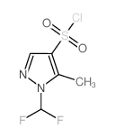1-(Difluoromethyl)-5-methyl-1H-pyrazole-4-sulfonyl chloride Structure