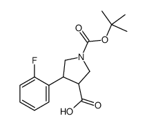Boc-trans-DL-b-Pro-4-(2-fluorophenyl)-OH Structure