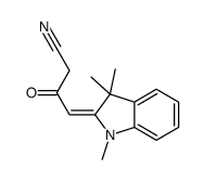 3-氧-4-(1,3,3-三甲基-1,3-二氢-吲哚-2-亚烷基)-丁腈结构式