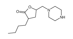 3-butyl-5-(piperazin-1-ylmethyl)oxolan-2-one结构式