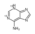 腺嘌呤-1,3-15N2结构式