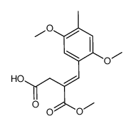 (E)-3-methoxycarbonyl-4-(2,5-dimethoxy-4-methylphenyl)but-3-enoic acid结构式