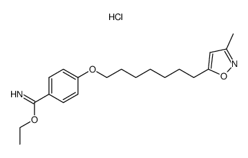 ethyl 4-((7-(3-methyl-5-isoxazolyl)heptyl)oxy)benzenecarboximidate hydrochloride Structure