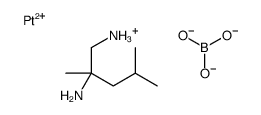 2,4-dimethylpentane-1,2-diamine,hydron,platinum(2+),borate Structure