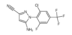 5-amino-1-(2-chloro-6-fluoro-4-(trifluoromethyl)phenyl)-1H-pyrazole-3-carbonitrile结构式