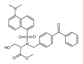 N-(benzophenone-4-methylene)-N-dansyl-L-serine methyl ester Structure