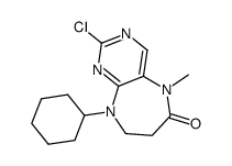 10-chloro-2-cyclohexyl-6-methyl-2,6,9,11-tetrazabicyclo[5.4.0]undeca-7,9,11-trien-5-one结构式