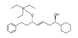 (E)-(1R,5S)-1-cyclohexyl-7-phenyl-5-(triethylsilyloxy)hept-3-en-1-ol Structure