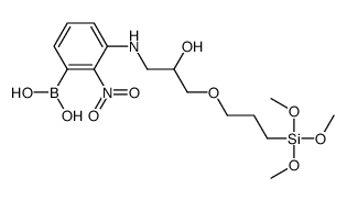 [3-[[2-hydroxy-3-(3-trimethoxysilylpropoxy)propyl]amino]-2-nitrophenyl]boronic acid Structure