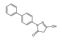 1-(4-phenylphenyl)pyrazolidine-3,5-dione结构式