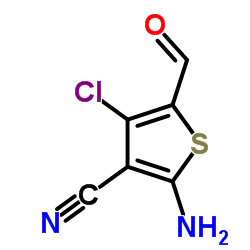 2-氨基-4-氯-3-氰基-5-甲酰基噻吩结构式