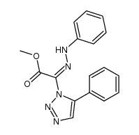 (E)-methyl 2-(5-phenyl-1H-1,2,3-triazol-1-yl)-2-(2-phenylhydrazono)acetate结构式