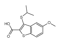 5-methoxy-3-[(1-methylethyl)thio]benzo[b]thiophene-2-carboxylate Structure