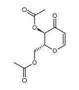 (2R-trans)-2[(acetoxy)-methyl]-2,3-dihydro-3-acetoxy-4H-pyran-4-one结构式