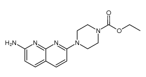 2-Amino-7-(4-carbethoxypiperazin-1-yl)-1,8-naphthyridine结构式
