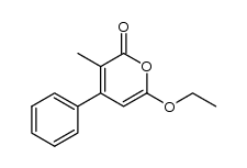 6-ethoxy-3-methyl-4-phenyl-2H-pyran-2-one结构式