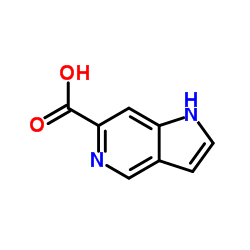 1H-吡咯并[3,2-c]吡啶-6-羧酸结构式