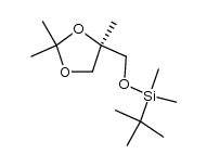 (R)-tert-butyldimethyl((2,2,4-trimethyl-1,3-dioxolan-4-yl)methoxy)silane结构式