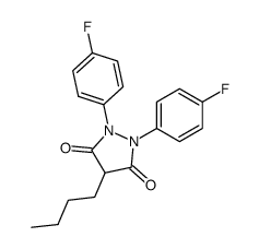 4-butyl-1,2-bis-(4-fluoro-phenyl)-pyrazolidine-3,5-dione Structure