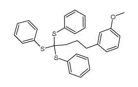 4-(m-methoxyphenyl)-1,1,1-tris(phenylthio)butane Structure