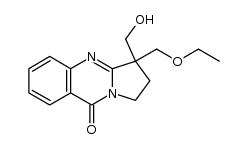 2,3-dihydro-3-ethoxymethyl-3-hydroxymethylpyrrolo[2,1-b]quinazolin-9(1H)-one结构式