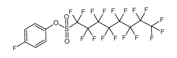 4-fluorophenyl 1,1,2,2,3,3,4,4,5,5,6,6,7,7,8,8,8-heptadecafluorooctane-1-sulfonate结构式