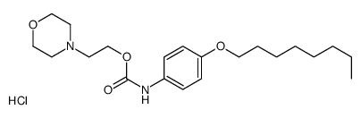 2-morpholin-4-ylethyl N-(4-octoxyphenyl)carbamate,hydrochloride Structure