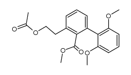 3-(2-acetoxyethyl)-2',6'-dimethoxybiphenyl-2-carboxylic acid methyl ester Structure