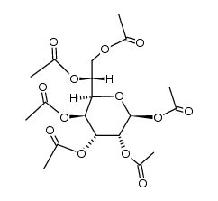 Hexa-O-acetyl-β-D-glycero-D-gulo-heptopyranose结构式
