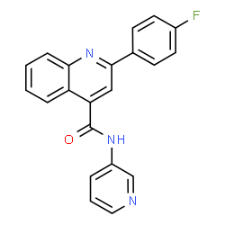 2-(4-fluorophenyl)-N-(pyridin-3-yl)quinoline-4-carboxamide结构式