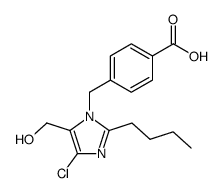 2-Butyl-4-chloro-5-hydroxymethyl-1-(4-carboxybenzyl)imidazole结构式