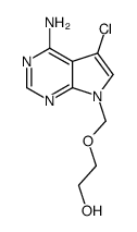 2-[(4-amino-5-chloropyrrolo[2,3-d]pyrimidin-7-yl)methoxy]ethanol Structure