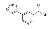 5-(furan-3-yl)pyridine-3-carboxylic acid structure
