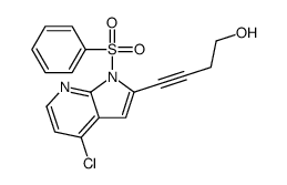 4-[4-Chloro-1-(phenylsulfonyl)-1H-pyrrolo[2,3-b]pyridin-2-yl]-3-butyn-1-ol Structure