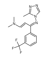 (E)-N-((E)-3-(dimethylamino)-1-(3-(trifluoromethyl)phenyl)allylidene)-3-methyl-4H-1,2,4-triazol-4-amine Structure