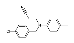 N-(4-chlorobenzyl)-N-(2-cyanoethyl)-4-methylaniline结构式